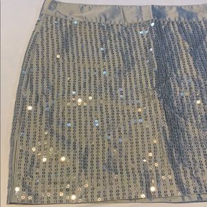 Gap Glam Silver Sequins Mini Skirt